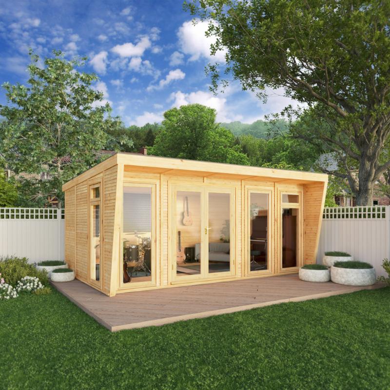 Sherwood Harlow Insulated Garden Room - 5m x 3m (72mm) Mercia