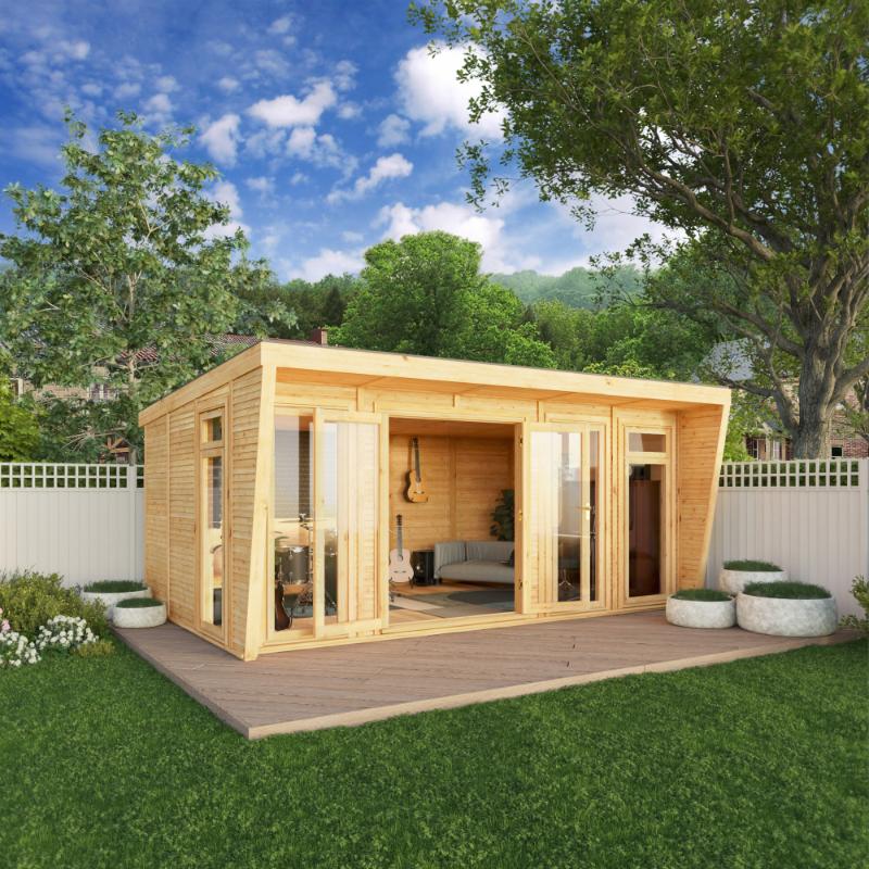 Sherwood Harlow Insulated Garden Room - 5m x 3m (72mm) Mercia