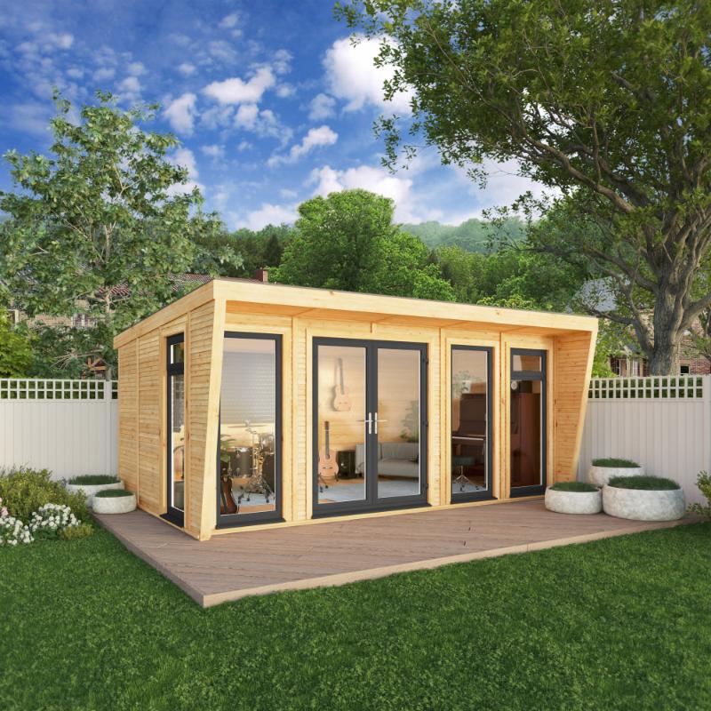 Sherwood Harlow Insulated Garden Room - 5m x 3m (72mm) Mercia