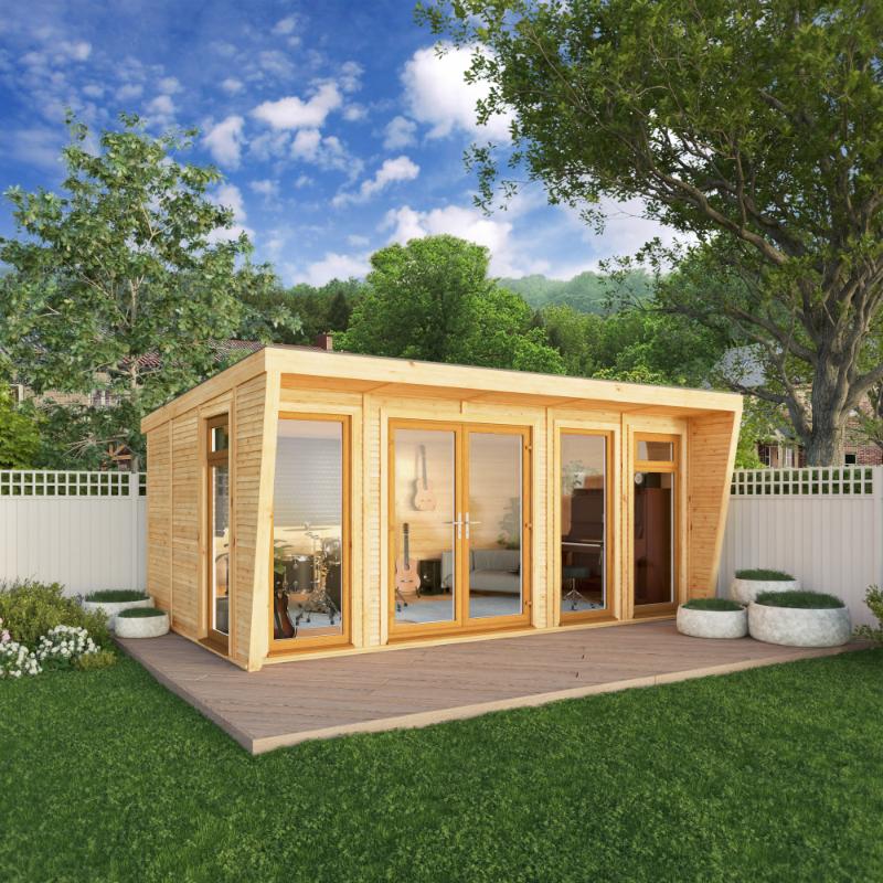 Sherwood Harlow Insulated Garden Room - 5m x 3m (72mm) Mercia