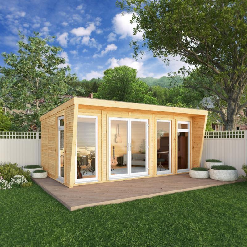 Sherwood Harlow Insulated Garden Room - 5m x 3m (72mm) Mercia