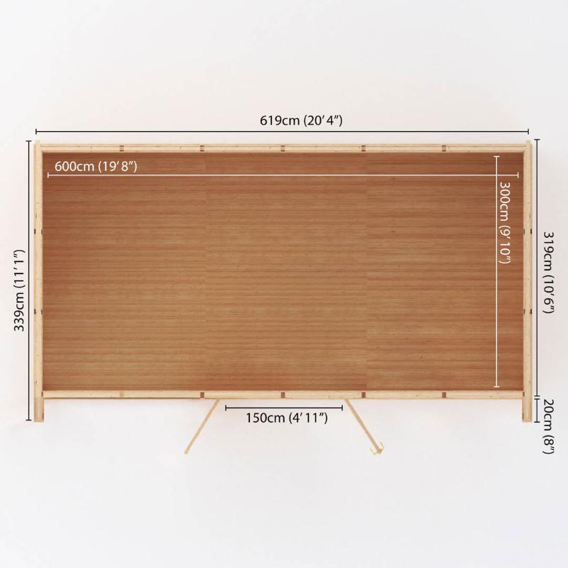 Sherwood Harlow Insulated Garden Room - 6m x 3m (72mm) Mercia