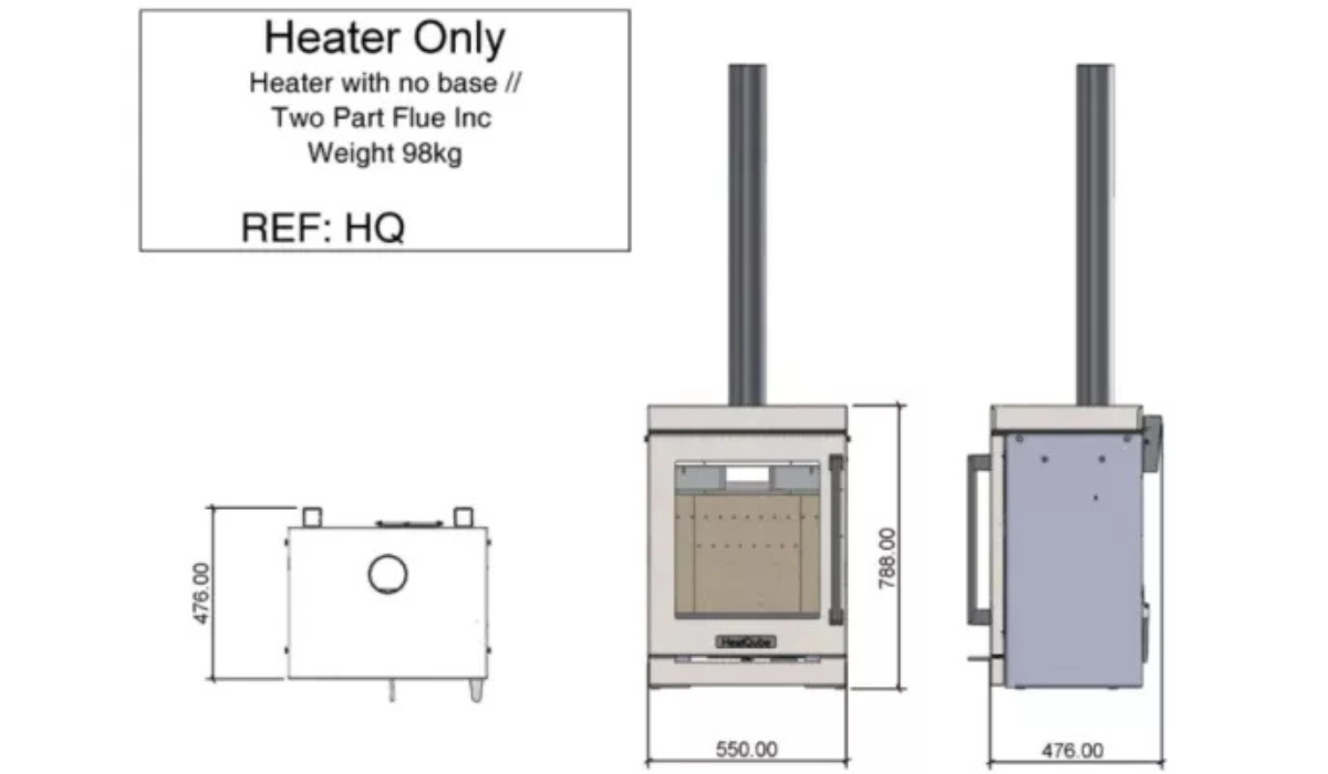 BBQube HeatQube Outdoor Wood Burning Heater