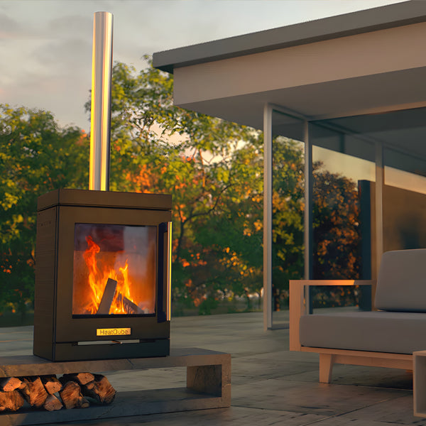BBQube HeatQube Outdoor Wood Burning Heater