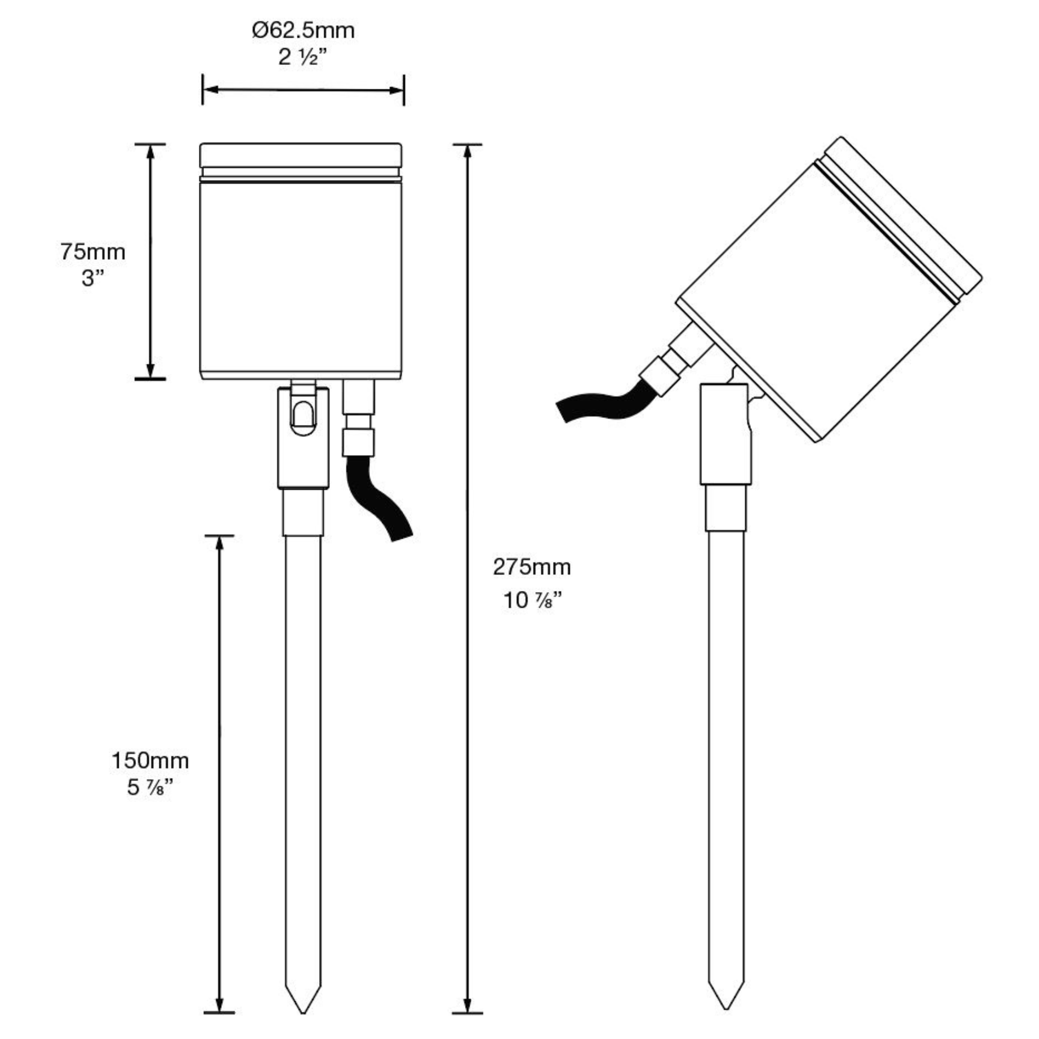 Hunza Spike Spot Adjustable GU10 - 240V Hunza