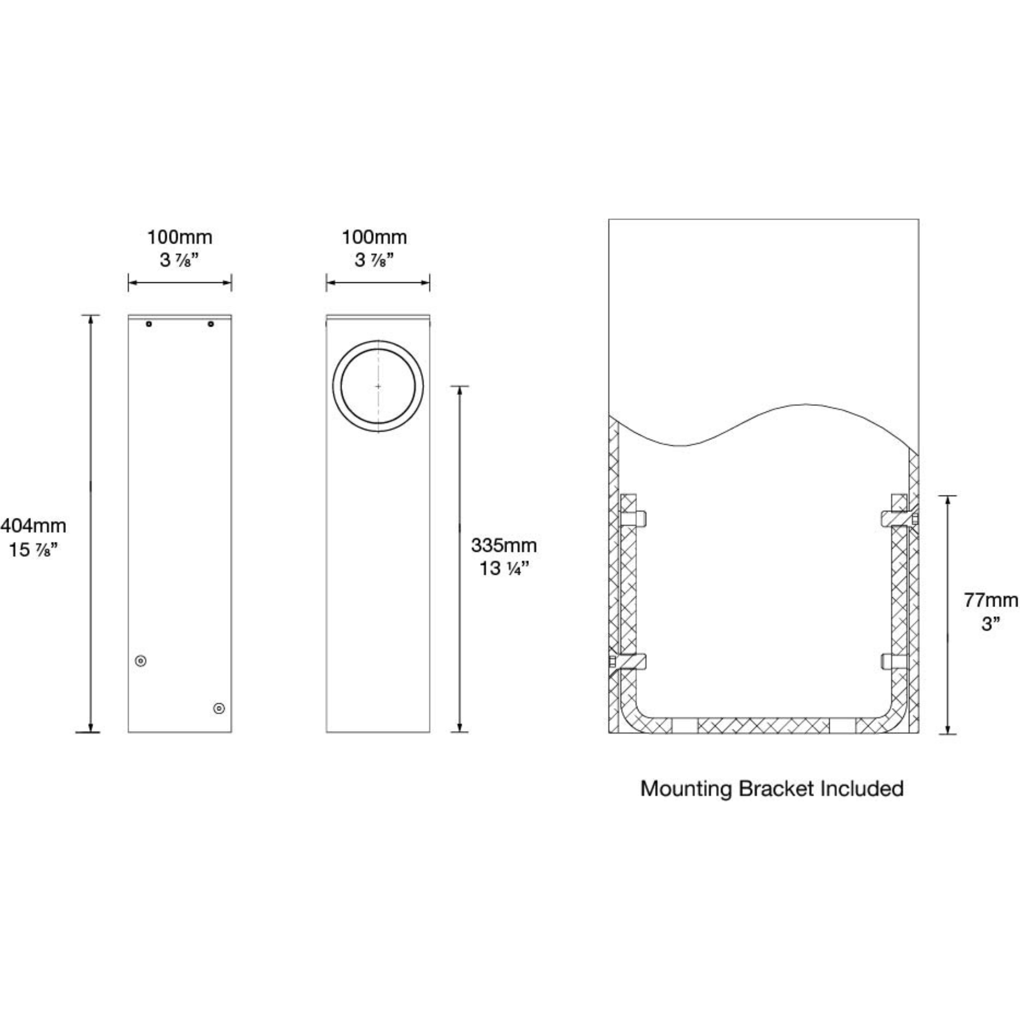 Hunza Watchman Bollard Pure LED (Series Circuit) - 254mm Hunza