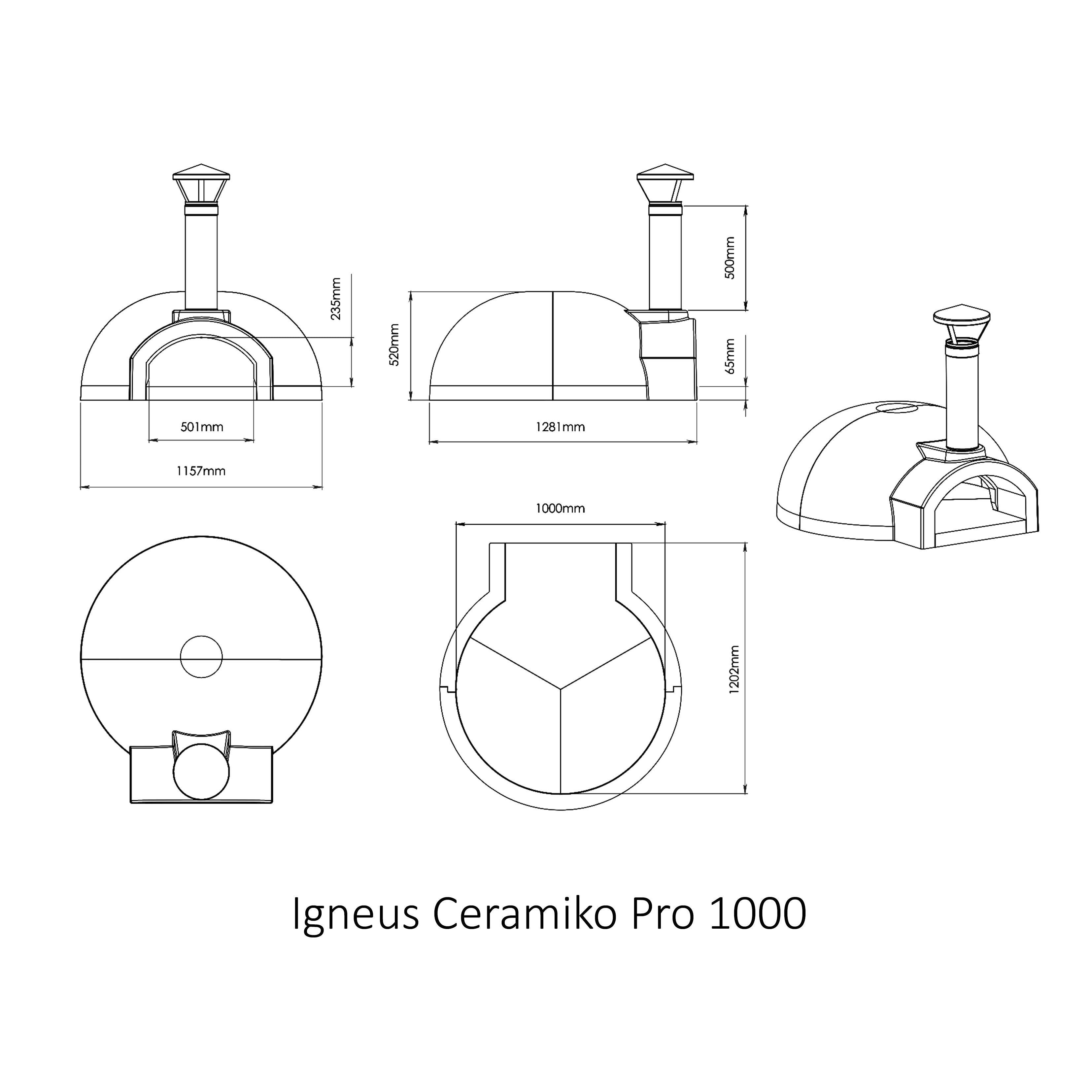 Igneus Ceramiko Pro 1000 Wood Fired Pizza Oven