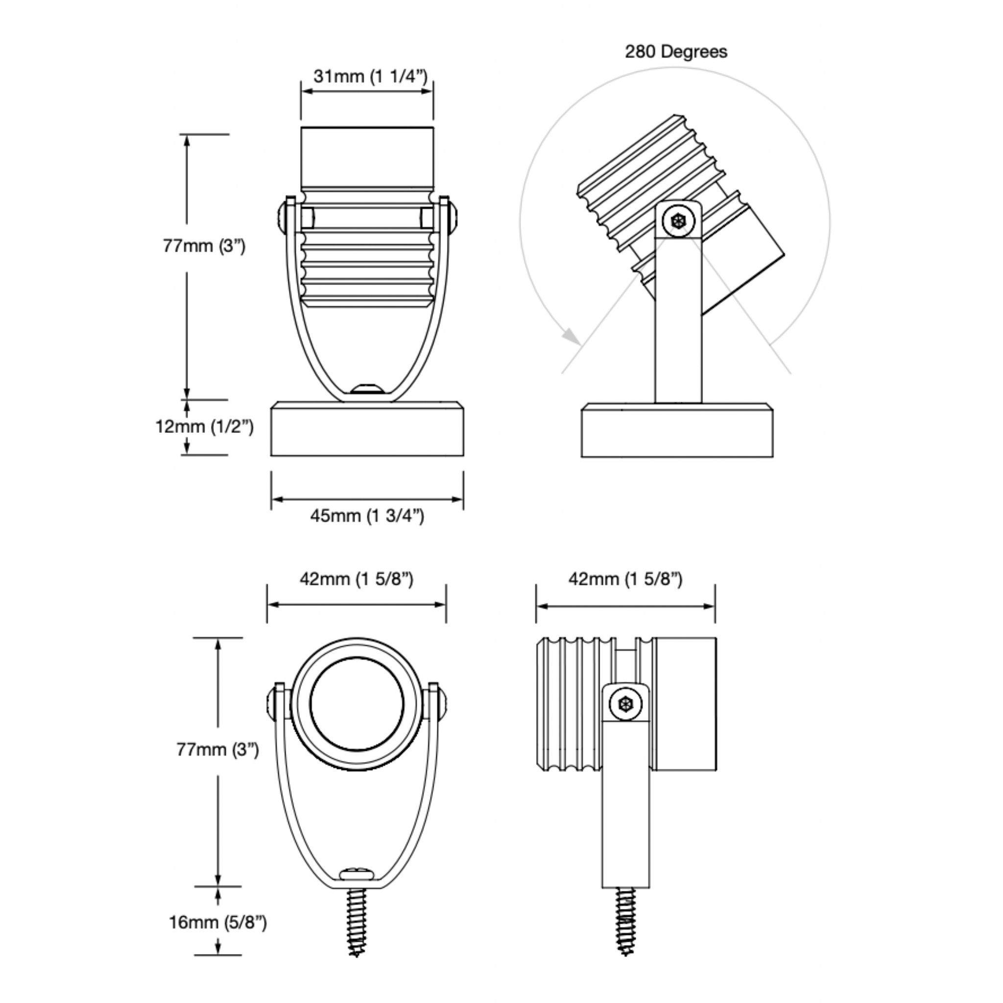 LuxR Modux One Spike Spot (Series Circuit) - 265mm LuxR