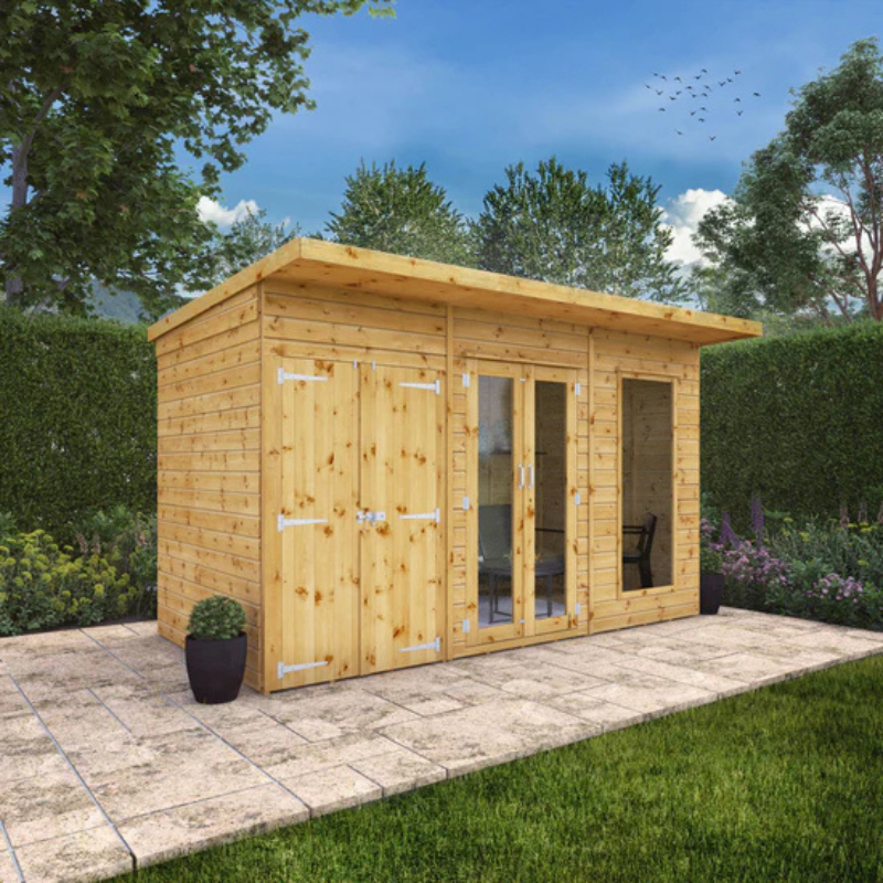 Mercia Maine Summerhouse With Side Shed - 12ft x 6ft Mercia