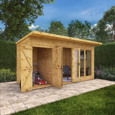 Mercia Maine Summerhouse With Side Shed - 14ft x 6ft Mercia