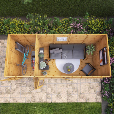 Mercia Maine Summerhouse With Side Shed - 14ft x 6ft Mercia