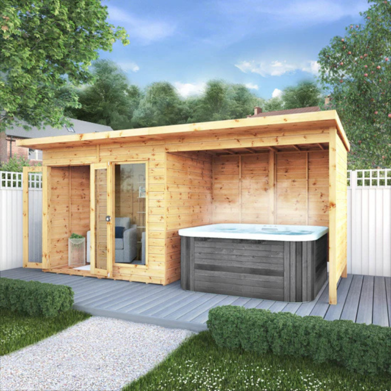 Mercia Maine Summerhouse With Canopy - 16ft x 6ft Mercia