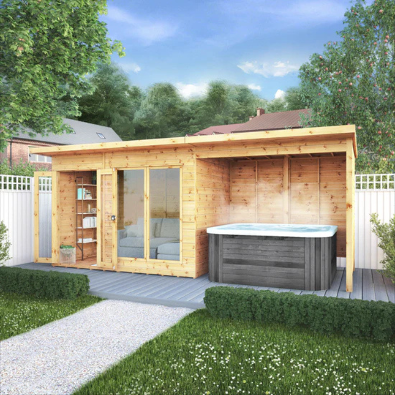 Mercia Maine Summerhouse With Canopy - 18ft x 6ft Mercia