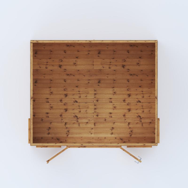 A birds eye view of the Mercia Helios Summerhouse 10x8 foot with a white background.