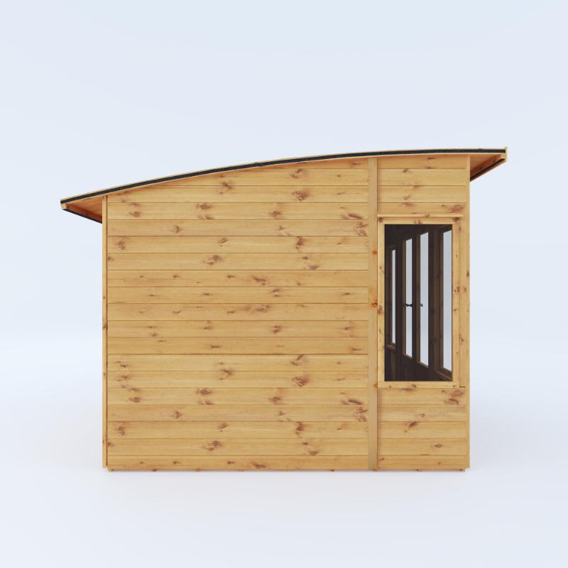 The right side of the Mercia Helios Summerhouse 10x8 foot with a white background.