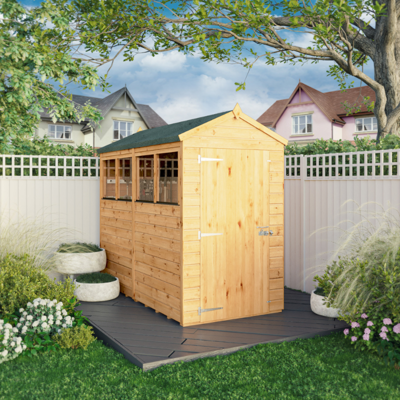Mercia Woodsman Shiplap Apex Shed - 8ft x 4ft