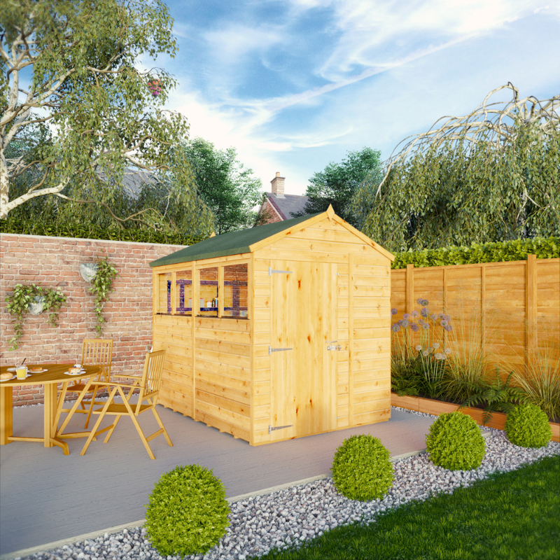 Mercia Woodsman Shiplap Apex Shed - 8ft x 6ft