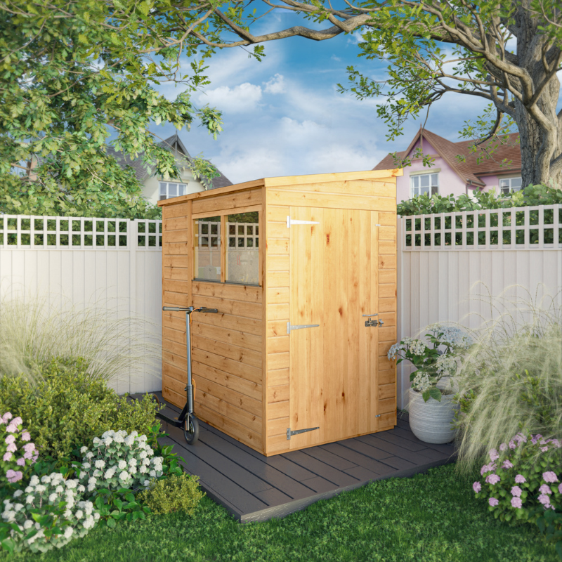 Mercia Woodsman Shiplap Pent Shed - 6ft x 4ft