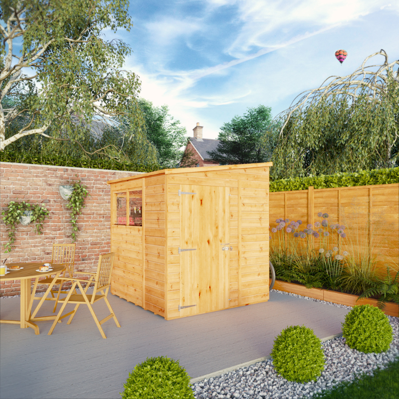Mercia Woodsman Shiplap Pent Shed - 6ft x 6ft
