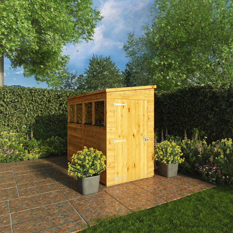 Mercia Woodsman Shiplap Pent Shed - 8ft x 4ft