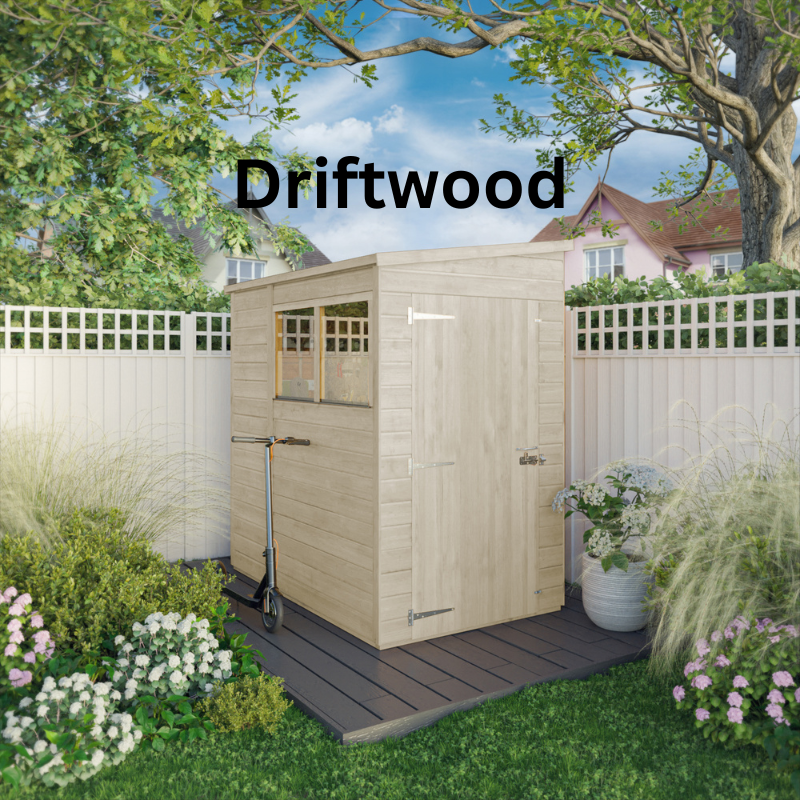 Mercia Woodsman Shiplap Pent Shed - 6ft x 4ft