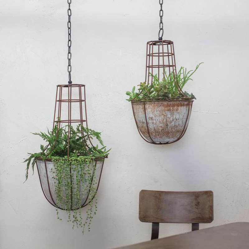 Nkuku Abari Caged Hanging Planter