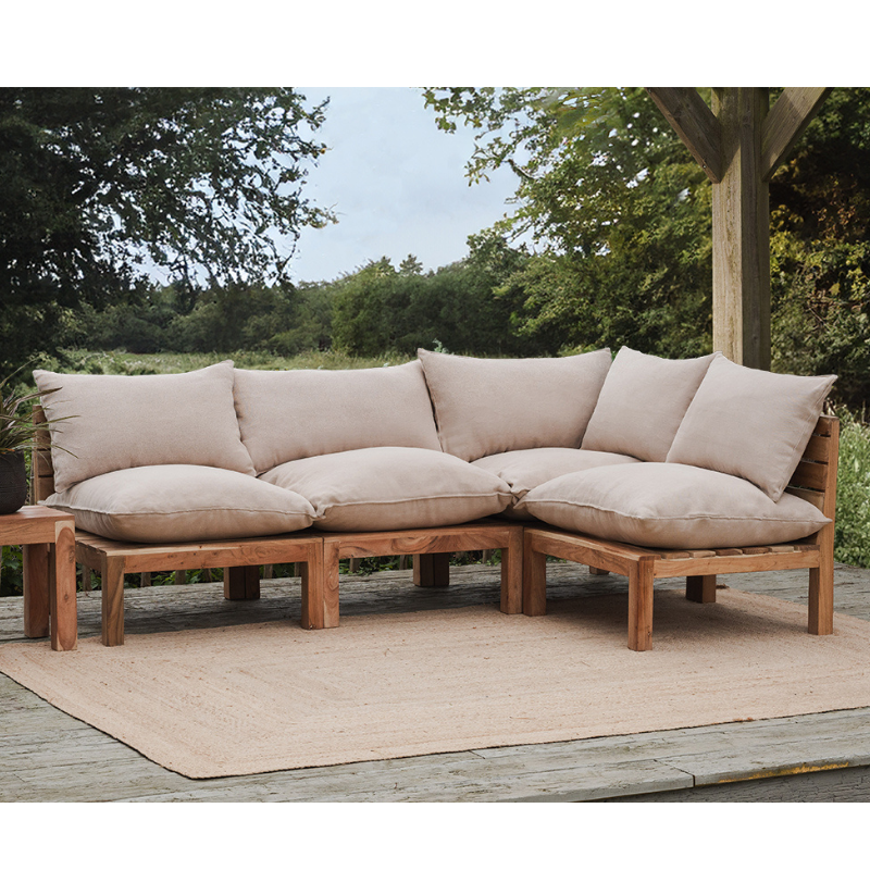 Nkuku Anbarasi Acacia Modular Sofa - Natural - Set