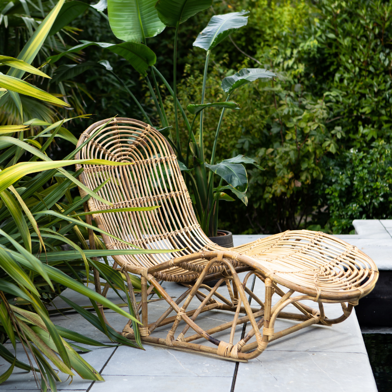 Nkuku Arlia Rattan Lounger