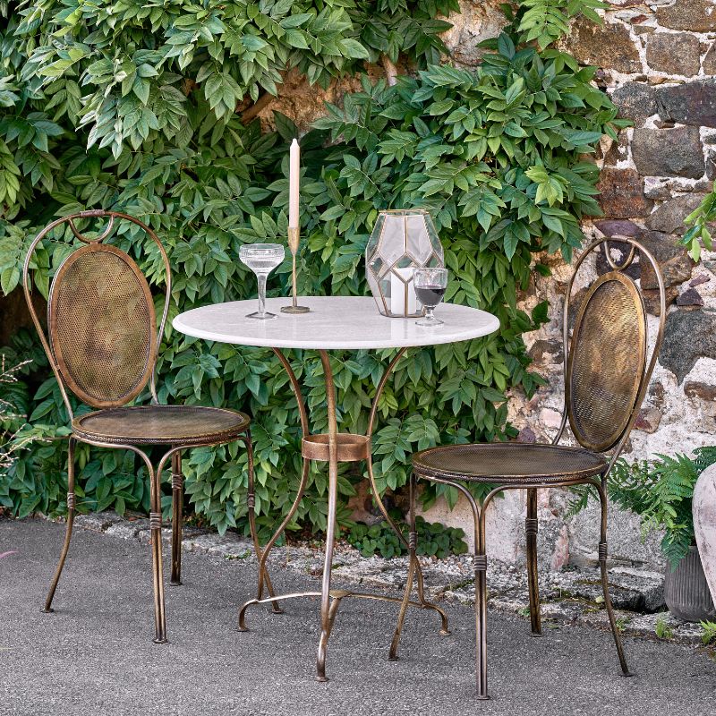 Nkuku Parwaha Marble Bistro Table