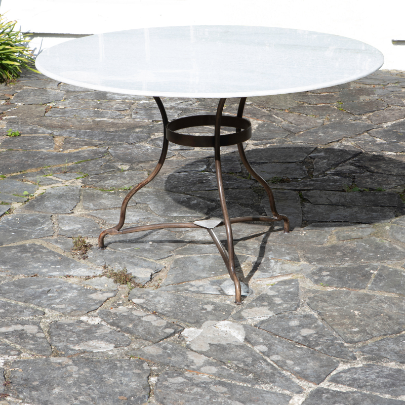 Nkuku Parwaha Marble Dining Table (78cm H x 120cm W)