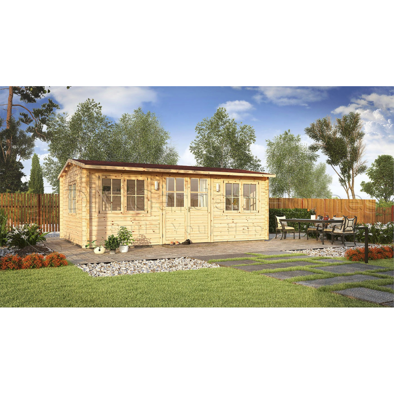 Eurovudas Oslo Log Cabin - 6m x 4m Eurovudas