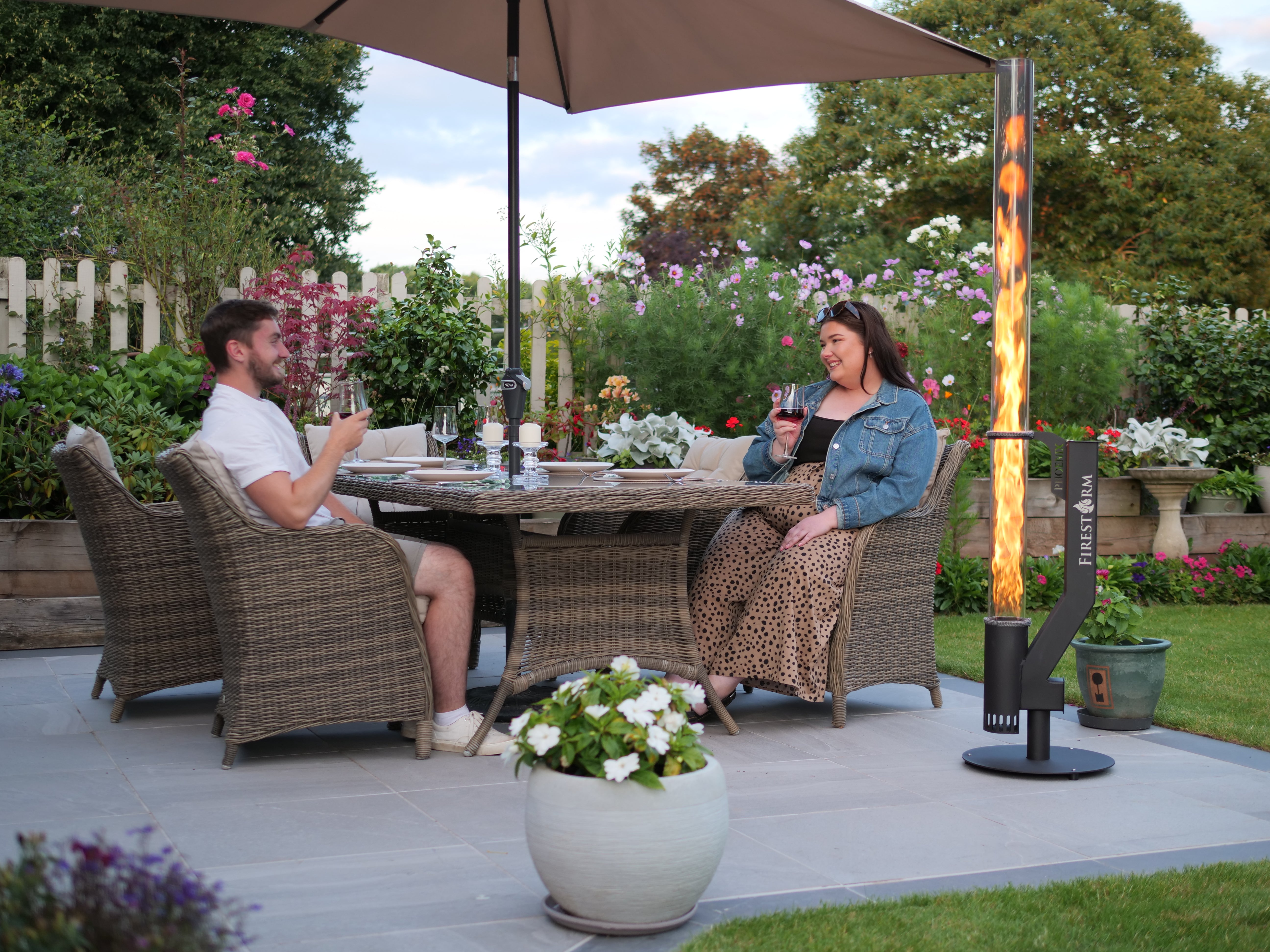 Firestorm Phoenix Flame Pellet Patio Heater - 1.5m