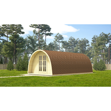 Eurovudas Pod With Bedroom Log Cabin - 4m x 5m Eurovudas