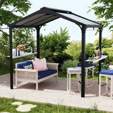 Palram-Canopia Austen 2400 Garden BBQ Gazebo - Black (8x6 ft) Palram-Canopia