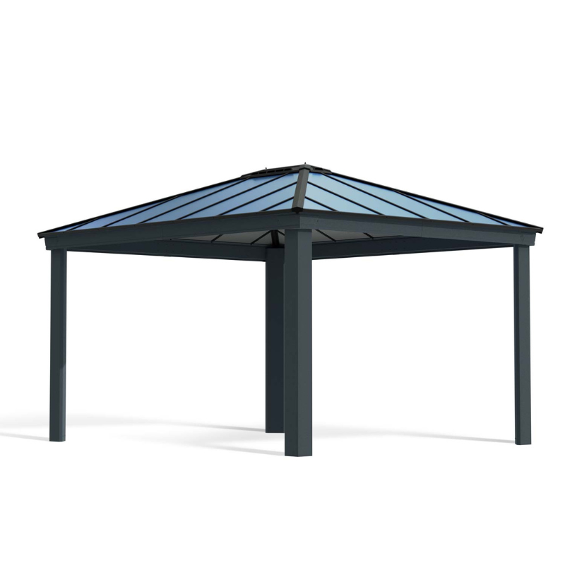 Palram-Canopia Dallas Garden Gazebo - Grey (14x20 ft) Palram-Canopia