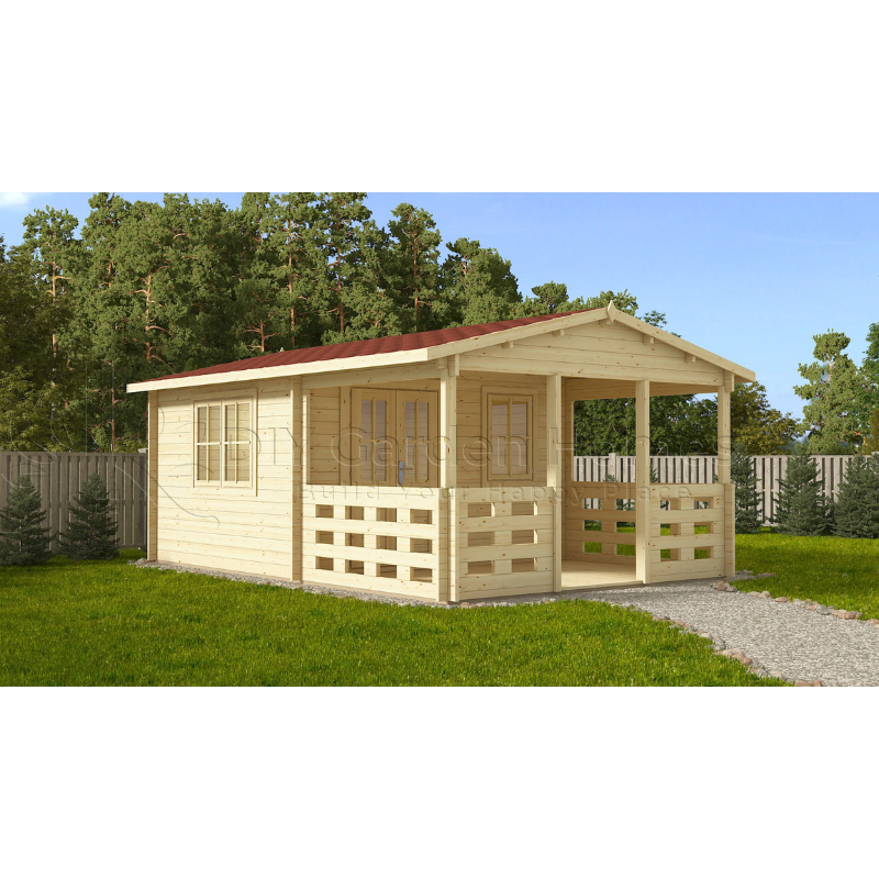 Eurovudas Roy Hot Tub Log Cabin - 4m x 6m Eurovudas