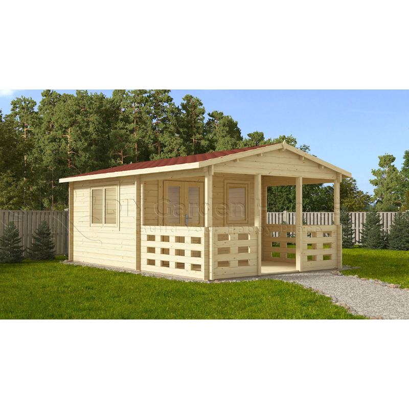 Eurovudas Roy Hot Tub Log Cabin - 4m x 6m Eurovudas