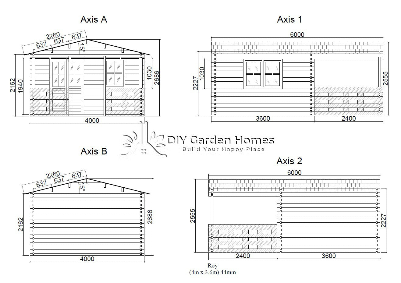 Eurovudas Roy Hot Tub Log Cabin - 4m x 6m Eurovudas
