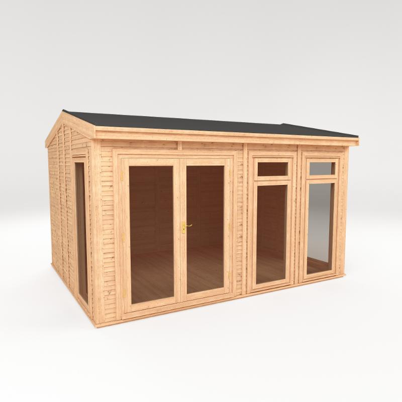 Sherwood Rufford Insulated Garden Room - 4m x 3m (72mm) Mercia