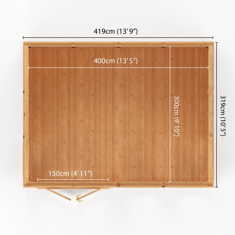 Sherwood Rufford Insulated Garden Room - 4m x 3m (72mm) Mercia