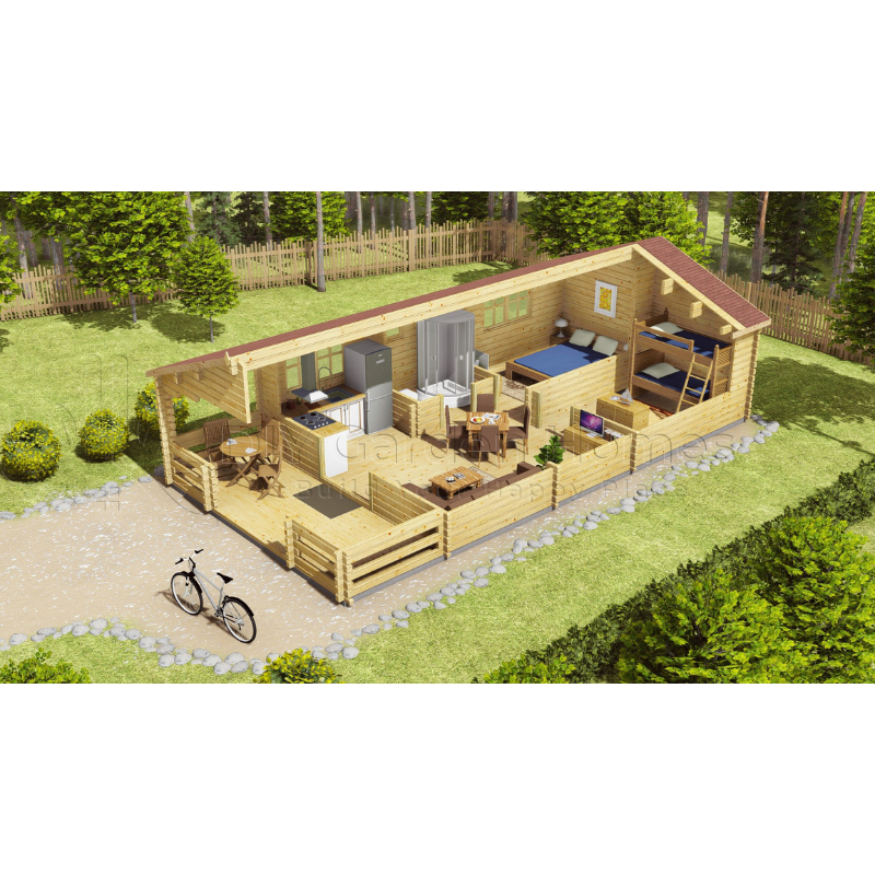 Eurovudas Typ Log Cabin - 5m x 10m Eurovudas