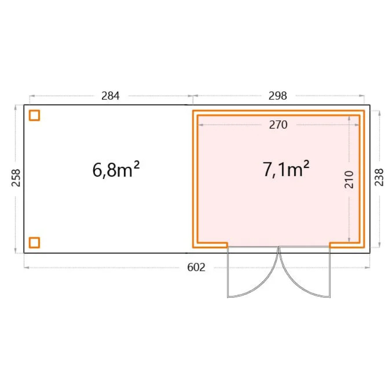 Telluria Eleganto 3024 Metal Garden Room With Large Open Lounge (20 x 8 ft) Telluria