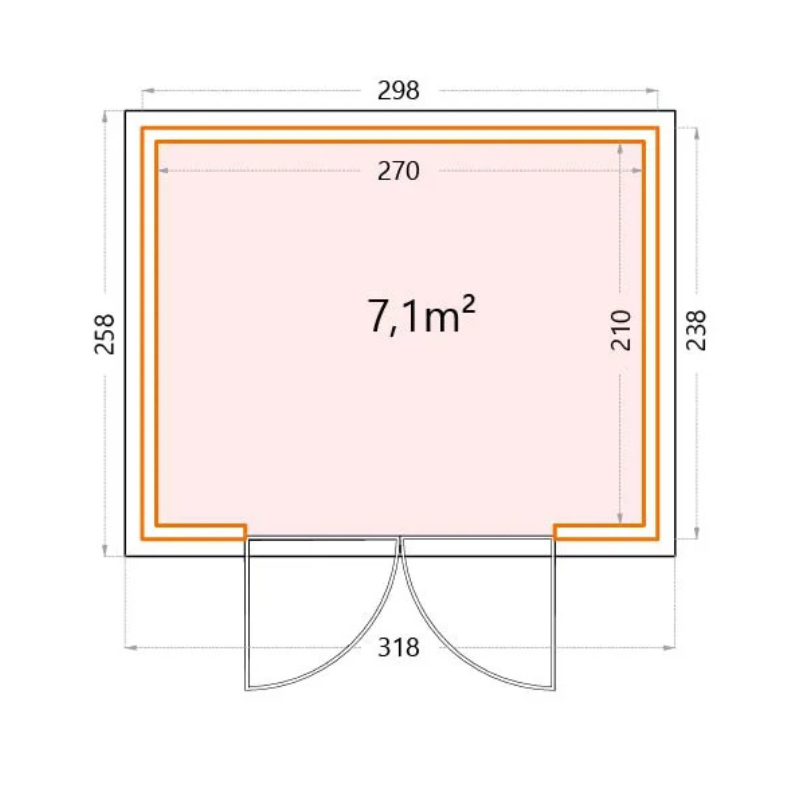 Telluria Eleganto 3024 Metal Garden Room 10x8 ft Telluria
