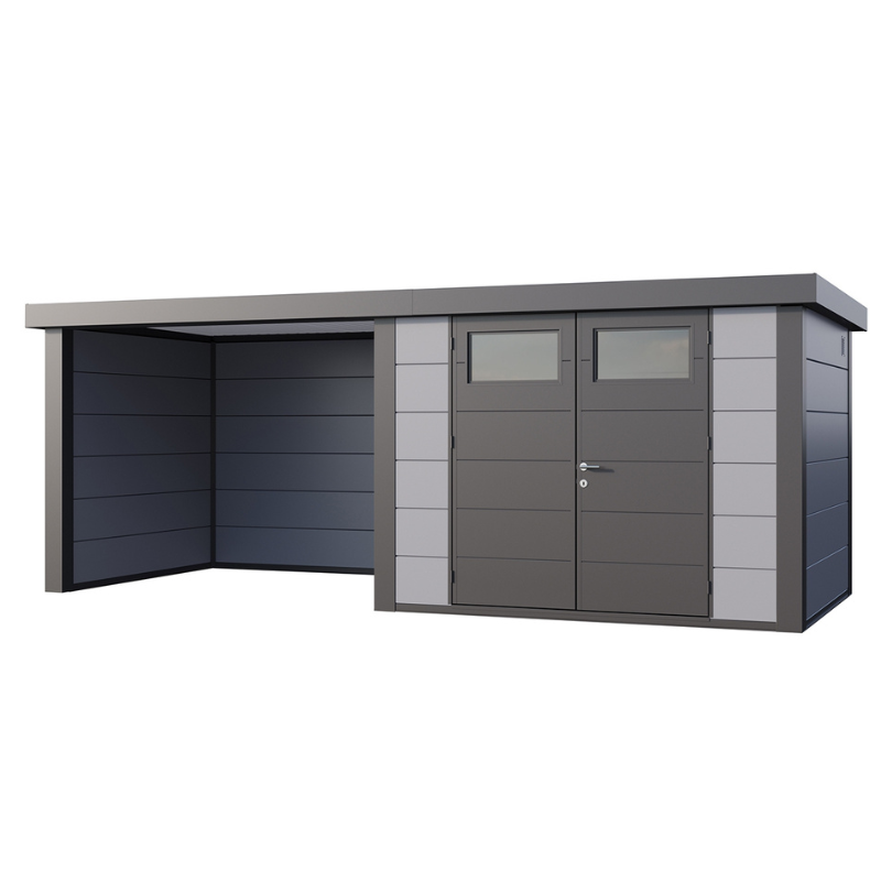 Telluria Eleganto 3024 Metal Garden Room With Small Closed Lounge (16 x 8 ft) Telluria