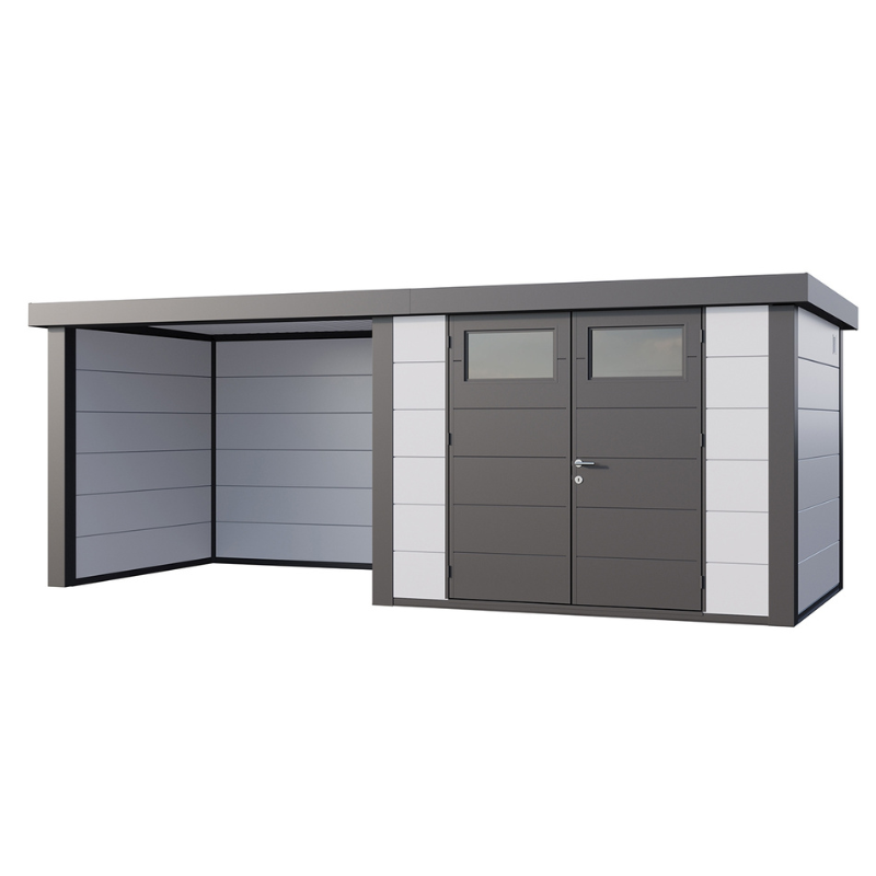 Telluria Eleganto 3024 Metal Garden Room With Small Closed Lounge (16 x 8 ft) Telluria