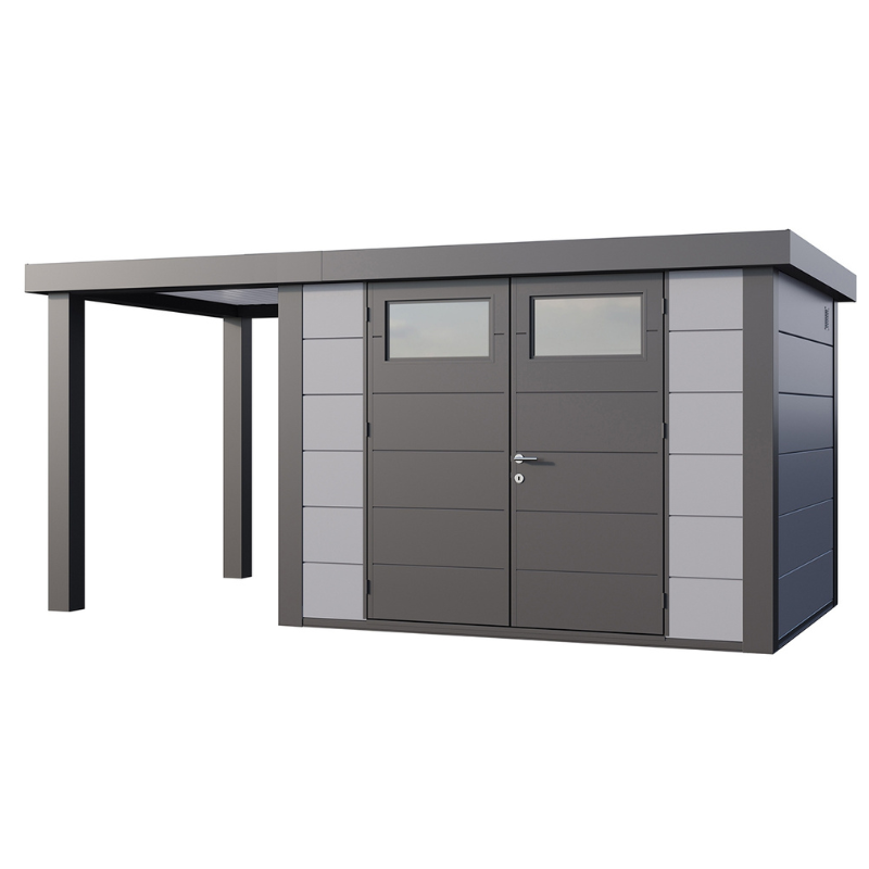 Telluria Eleganto 3024 Metal Garden Room With Small Open Lounge (16 x 8 ft) Telluria