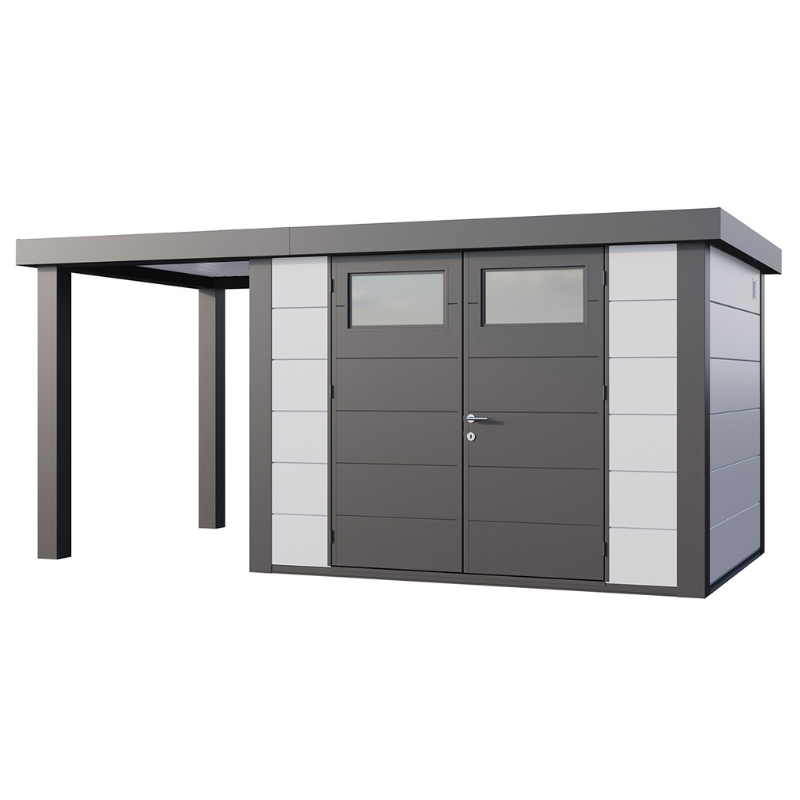 Telluria Eleganto 3024 Metal Garden Room With Small Open Lounge (16 x 8 ft) Telluria