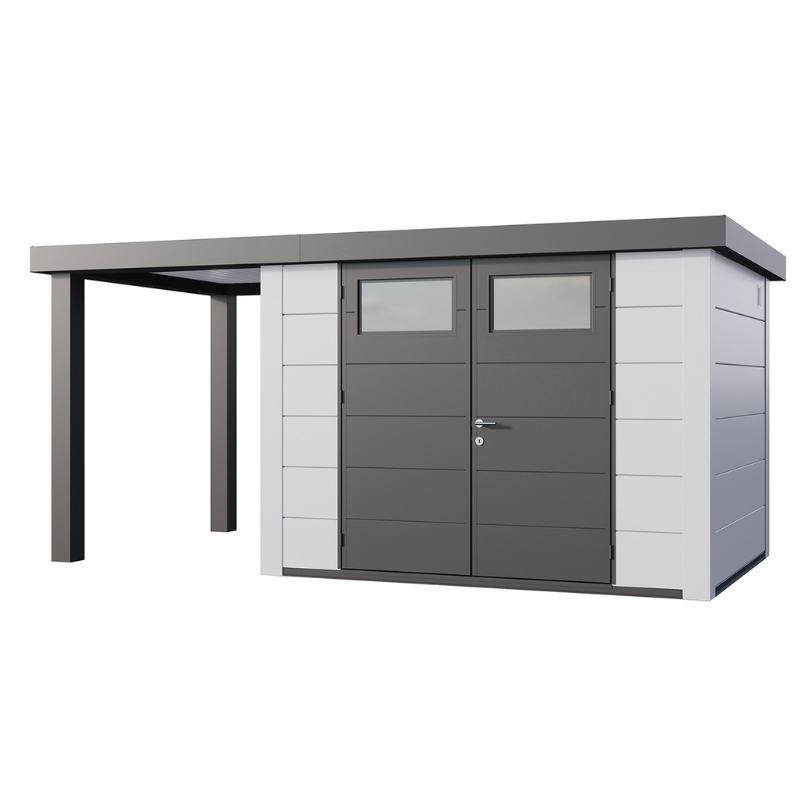 Telluria Eleganto 3024 Metal Garden Room With Small Open Lounge (16 x 8 ft) Telluria