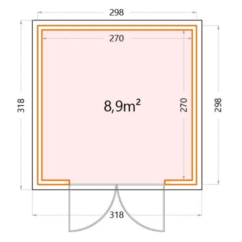 Telluria Eleganto 3030 Metal Garden Room 10x10 ft Telluria