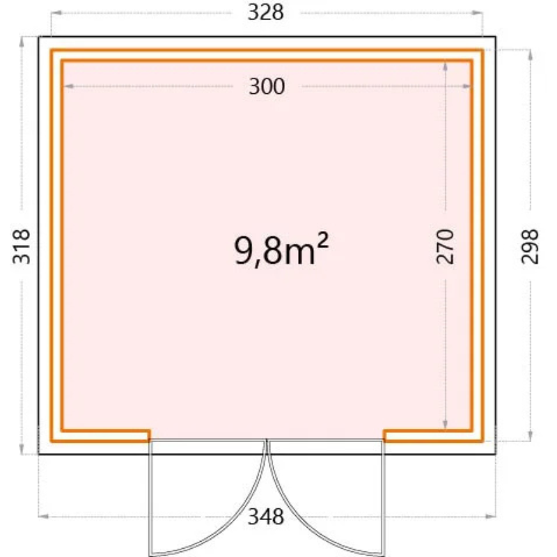 Telluria Eleganto 3330 Metal Garden Room 11x10 ft Telluria
